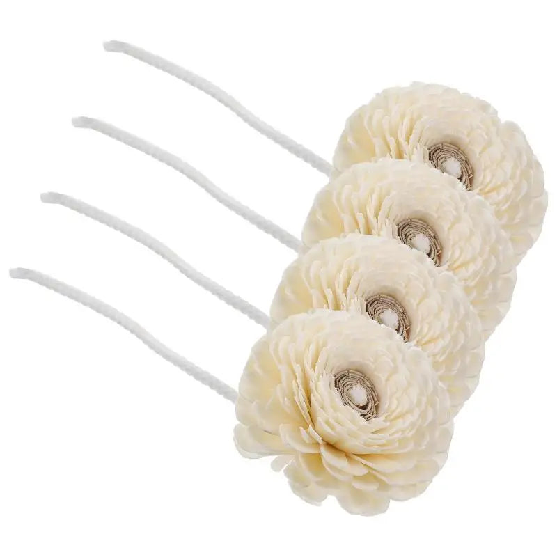 4pcs Diffuser Flowers Natural Aromatherapys Reed Flowers Placement Refill Essential Oil Aroma Diffuser Stick Rope Home Fragrance