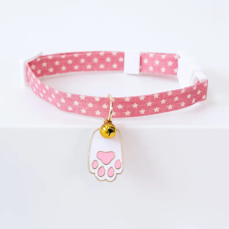 2022New Adjustable Kitten Collar with Bell Cut Pet Cat Collars Breakaway Cats Necklace Puppy Collar Cat Supplies Cat Accessories