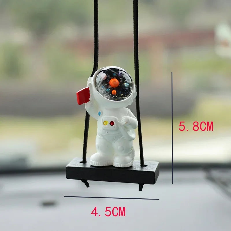 Creative Astronaut Car Pendant Rearview Mirror Pendant Back Packaging Accessory Car Accessories Interior