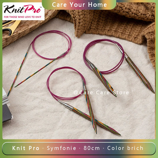 KnitPro Symfonie 80cm Fixed Circular Knitting Needles Knitting Pro Wooden Sweater Circular Knit Needles For Knitting Circular