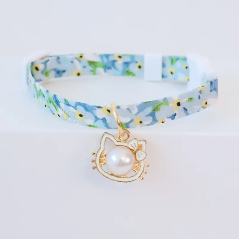 2022New Adjustable Kitten Collar with Bell Cut Pet Cat Collars Breakaway Cats Necklace Puppy Collar Cat Supplies Cat Accessories