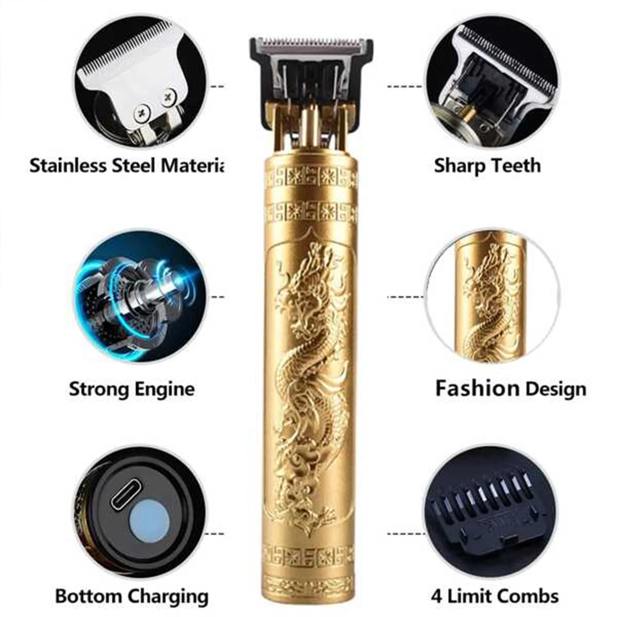 T9 USB Electric Hair Clipper For Men Hair Cutting Machine Rechargeable Man Shaver Trimmer Barber Technical Beard Trimmer