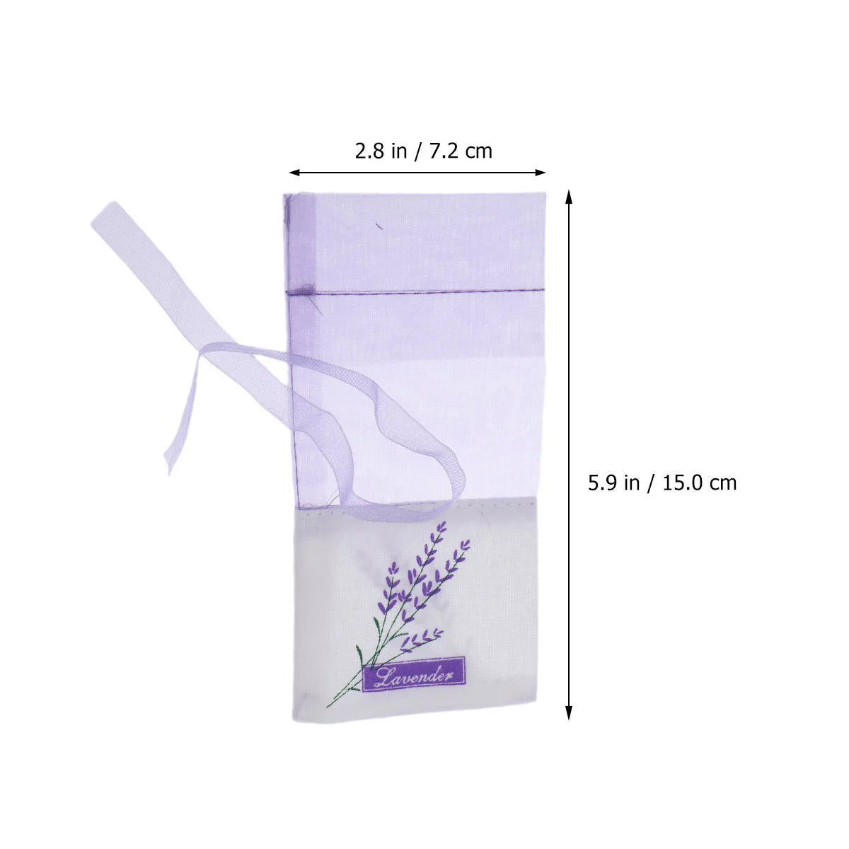 25pcs Empty Lavender Bag Floral Printing Fragrance Pouch Sachet Relax Sleep Lavender Bag Car Hanging Wedding