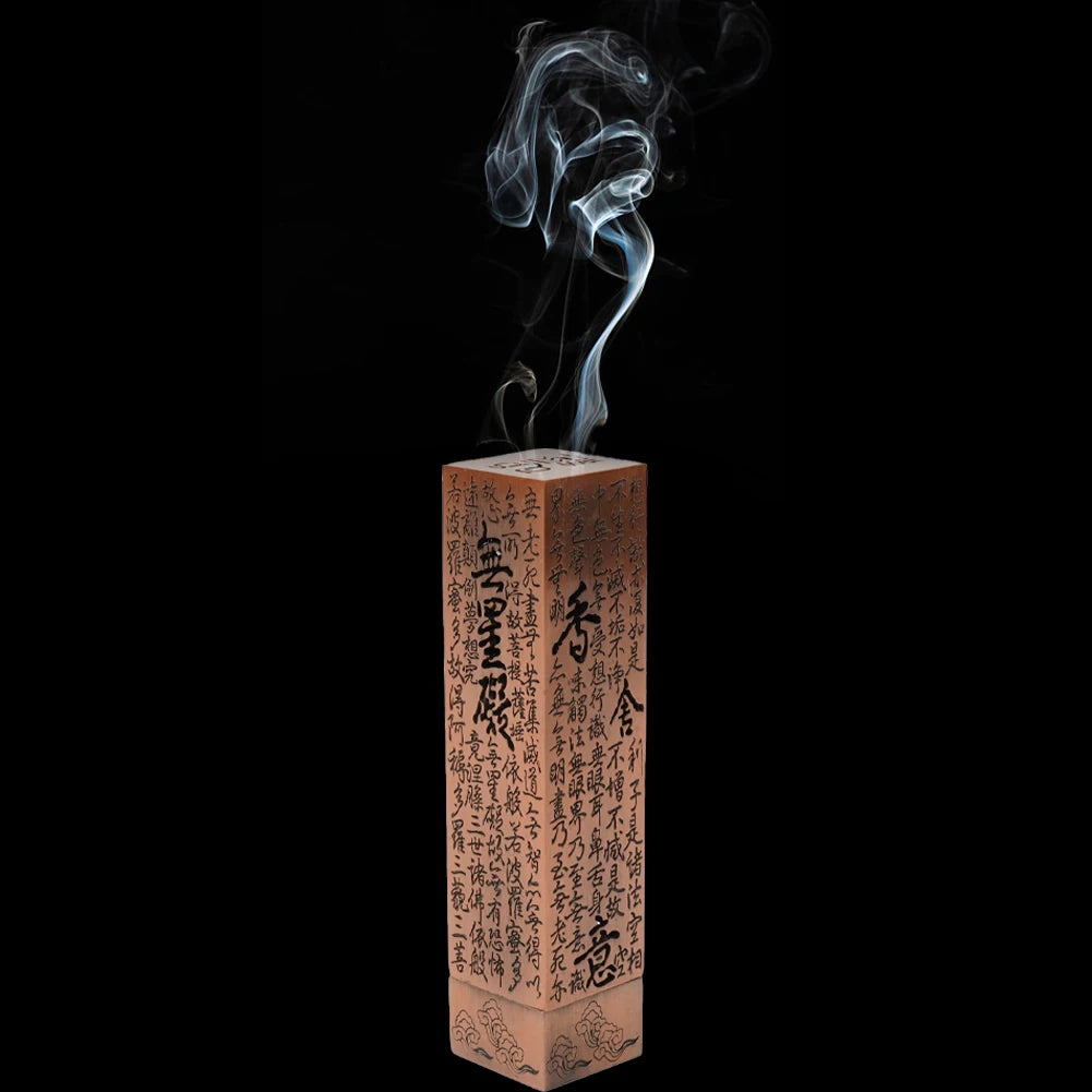 Incense Burners Heart Sutra Alloy Buddhist Incense Stick Burning Joss Insence Box Burner Home Decor Antique Aromatherapy Stove