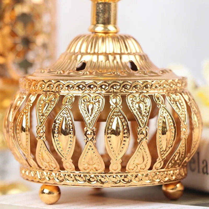 Middle East European Creative Lace Incense Burner Metal Craft Ornaments Incense Burner Spiritual Decor Incense Burner Arabic