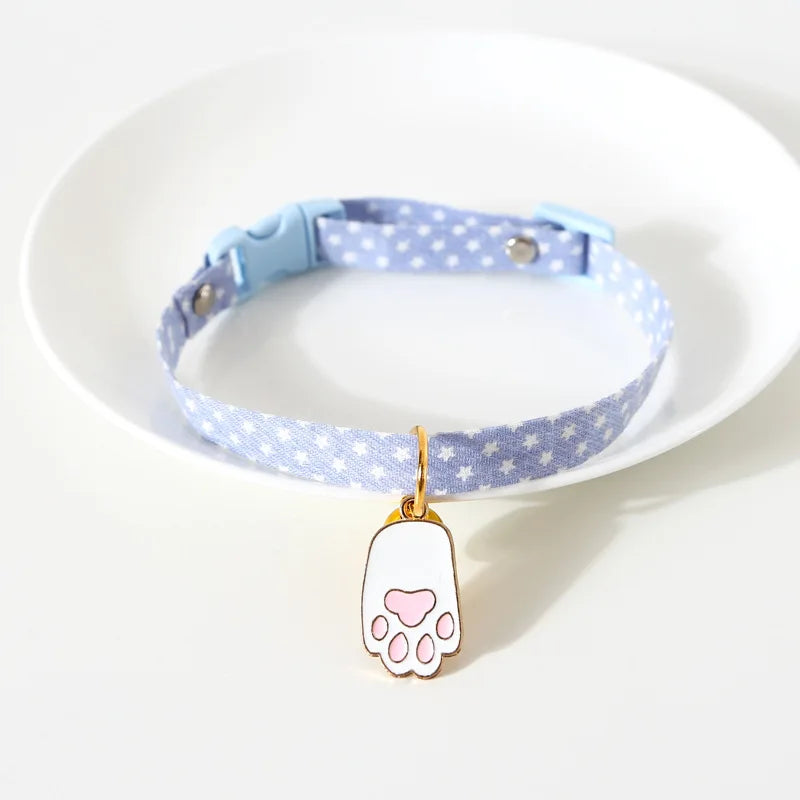 2022New Adjustable Kitten Collar with Bell Cut Pet Cat Collars Breakaway Cats Necklace Puppy Collar Cat Supplies Cat Accessories