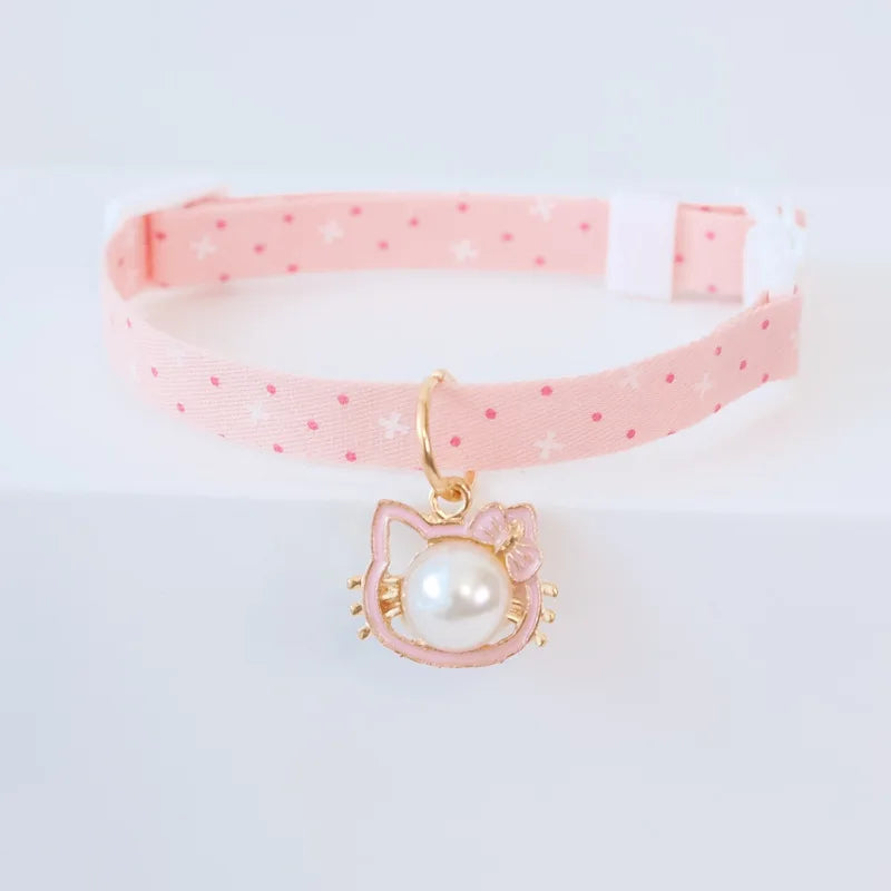 2022New Adjustable Kitten Collar with Bell Cut Pet Cat Collars Breakaway Cats Necklace Puppy Collar Cat Supplies Cat Accessories