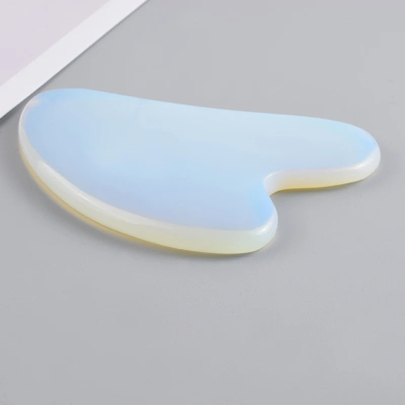 Opal Face Gua Sha Massager Gouache Scraper Healing Stone Neck Therapy Guasha Board Face Lifting Anti-aging Skin Care Tools