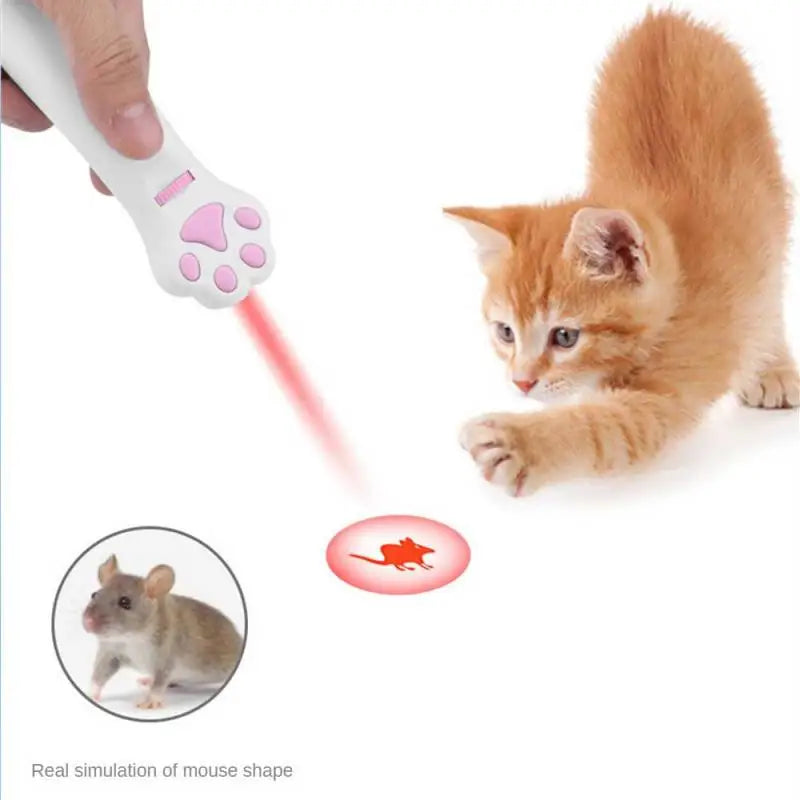 Cat Teaser Toy Laser Infrared Projection Pet Toy Multifunctional Cat Interactive Toy Cat Toy Pet Stick Slide Control Projection