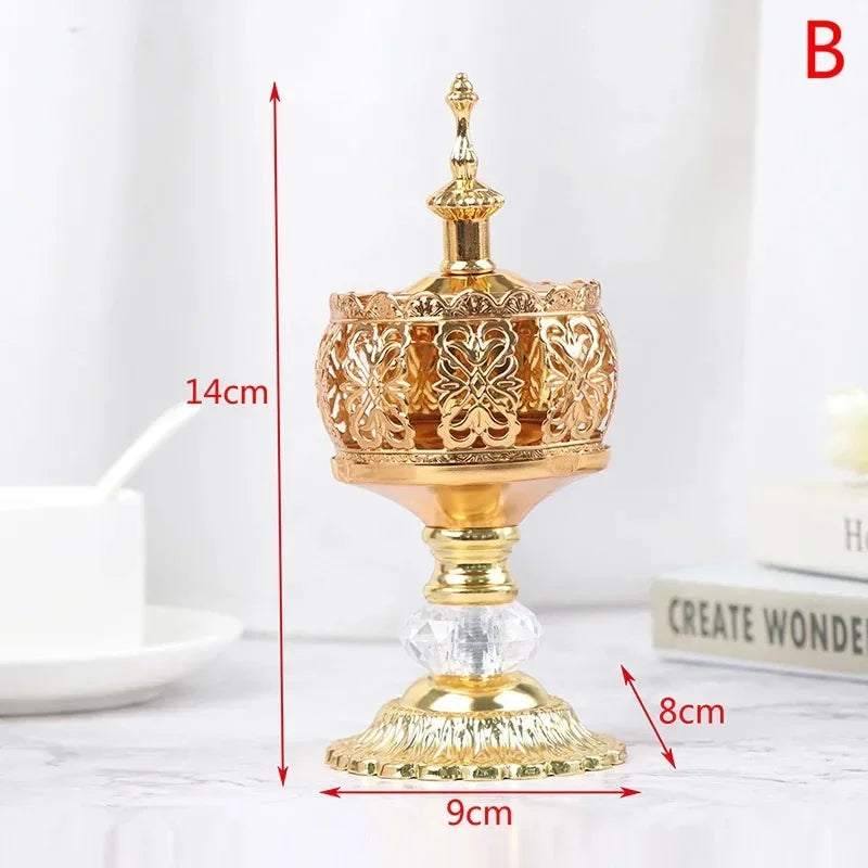 Middle East European Creative Lace Incense Burner Metal Craft Ornaments Incense Burner Spiritual Decor Incense Burner Arabic