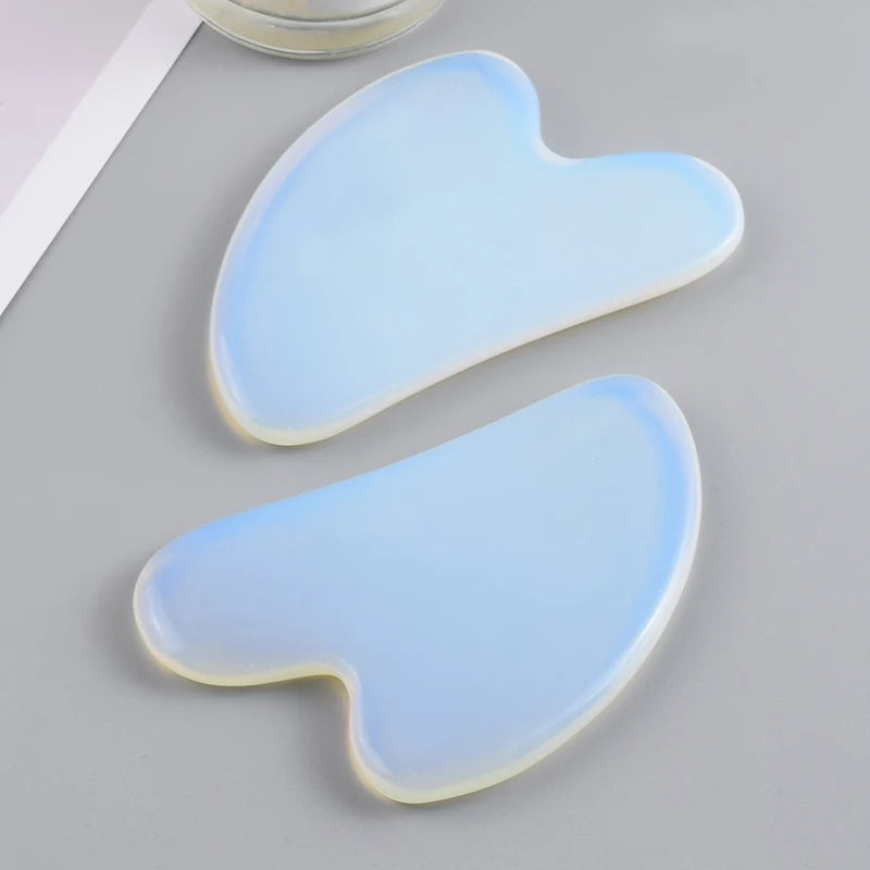 Opal Face Gua Sha Massager Gouache Scraper Healing Stone Neck Therapy Guasha Board Face Lifting Anti-aging Skin Care Tools