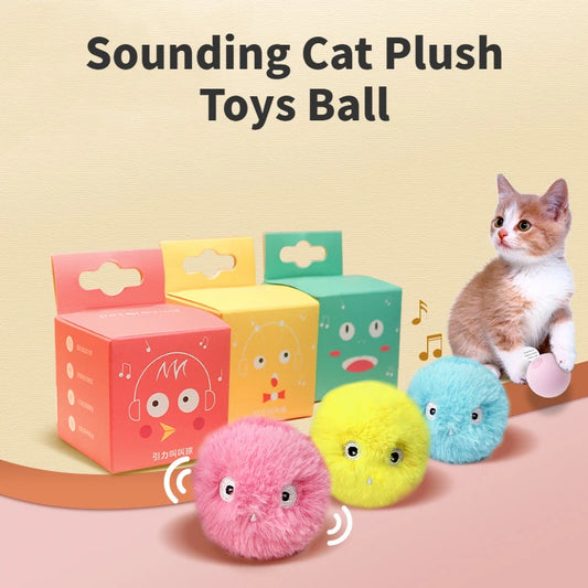 Cat Toys Smart Interactive Ball Catnip Cat Training Toy Pet Playing Ball for Cats Kitten Kitty Pet Squeaky Toy Supplies Products