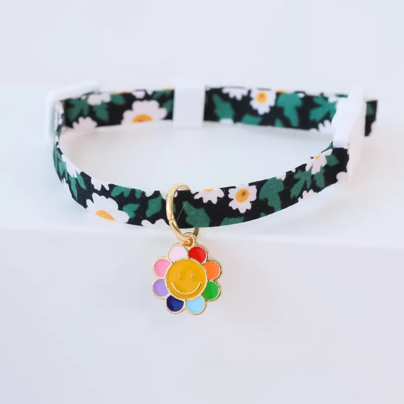 2022New Adjustable Kitten Collar with Bell Cut Pet Cat Collars Breakaway Cats Necklace Puppy Collar Cat Supplies Cat Accessories