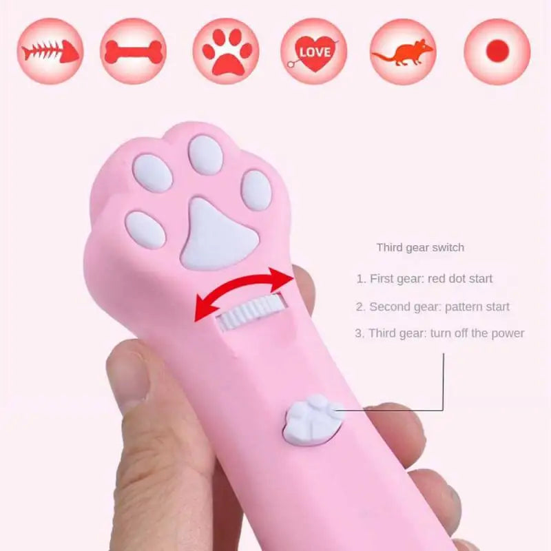 Cat Teaser Toy Laser Infrared Projection Pet Toy Multifunctional Cat Interactive Toy Cat Toy Pet Stick Slide Control Projection