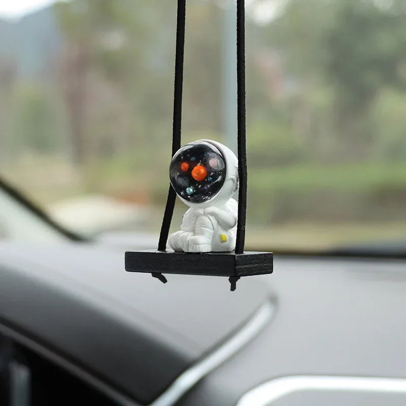 Creative Astronaut Car Pendant Rearview Mirror Pendant Back Packaging Accessory Car Accessories Interior