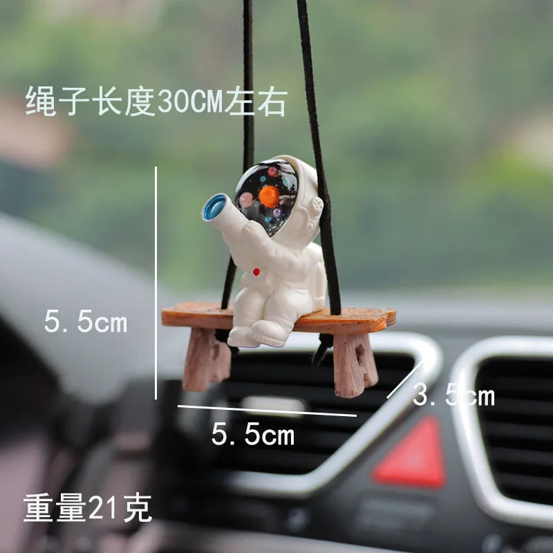 Creative Astronaut Car Pendant Rearview Mirror Pendant Back Packaging Accessory Car Accessories Interior