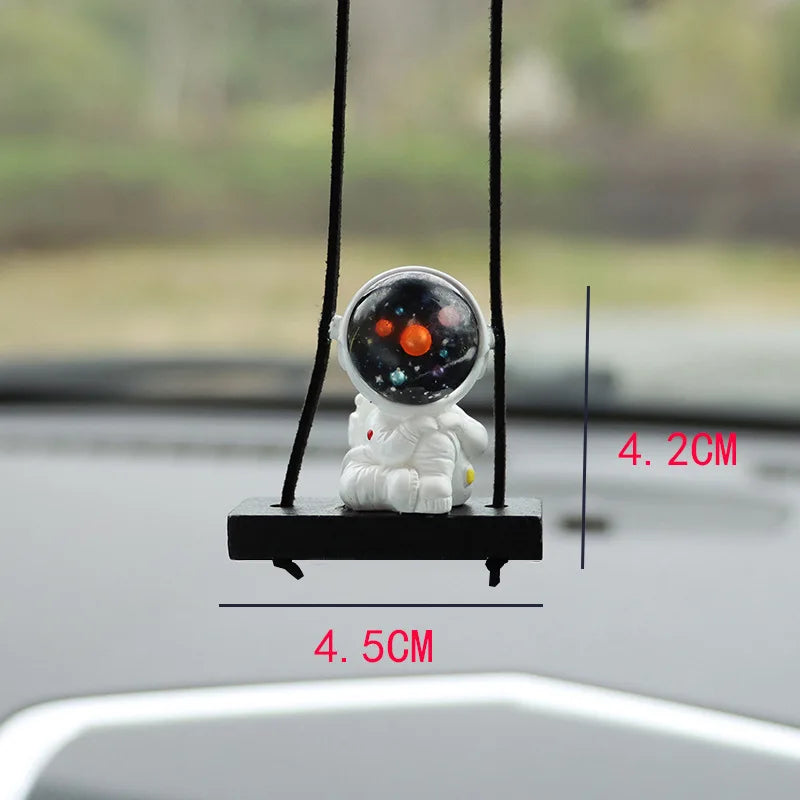 Creative Astronaut Car Pendant Rearview Mirror Pendant Back Packaging Accessory Car Accessories Interior