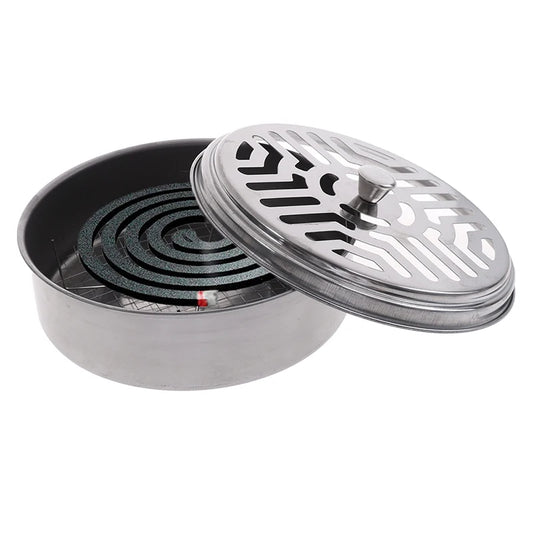 Mosquito Coil Holder Coil Incense Burner With Mesh Stand Camping Garden