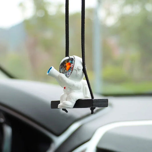 Creative Astronaut Car Pendant Rearview Mirror Pendant Back Packaging Accessory Car Accessories Interior