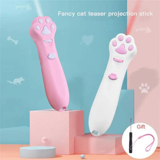 Cat Teaser Toy Laser Infrared Projection Pet Toy Multifunctional Cat Interactive Toy Cat Toy Pet Stick Slide Control Projection