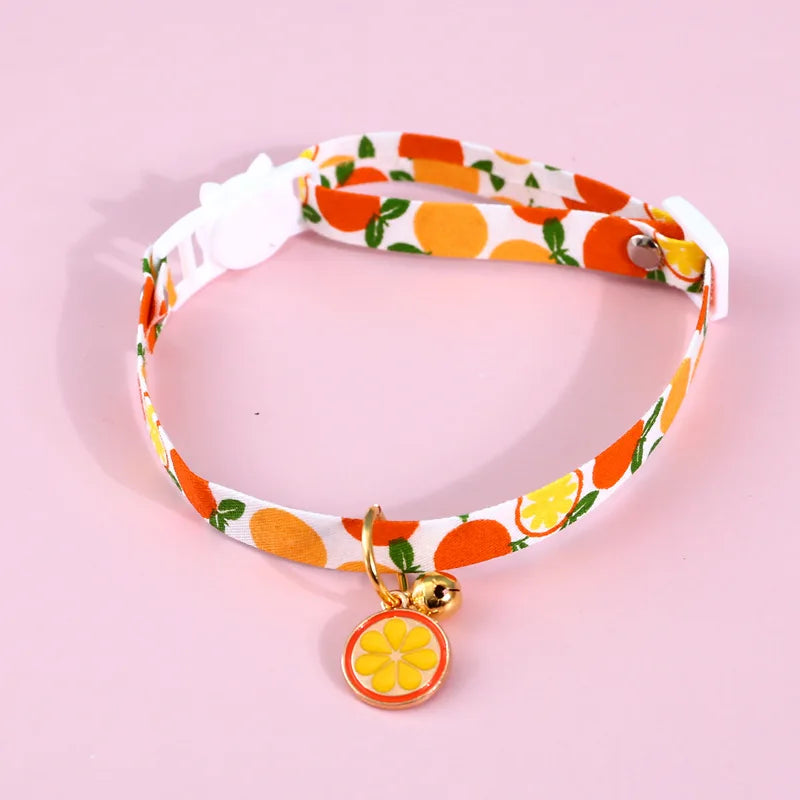 2022New Adjustable Kitten Collar with Bell Cut Pet Cat Collars Breakaway Cats Necklace Puppy Collar Cat Supplies Cat Accessories