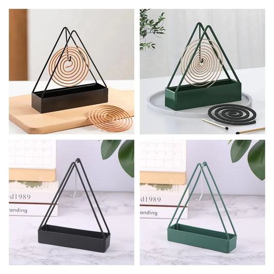 1XIron Mosquito Coil Holder Incense Holders Coil Incense Burner Frame Modern Repellent Incense Rack for Household Bedroom Patio